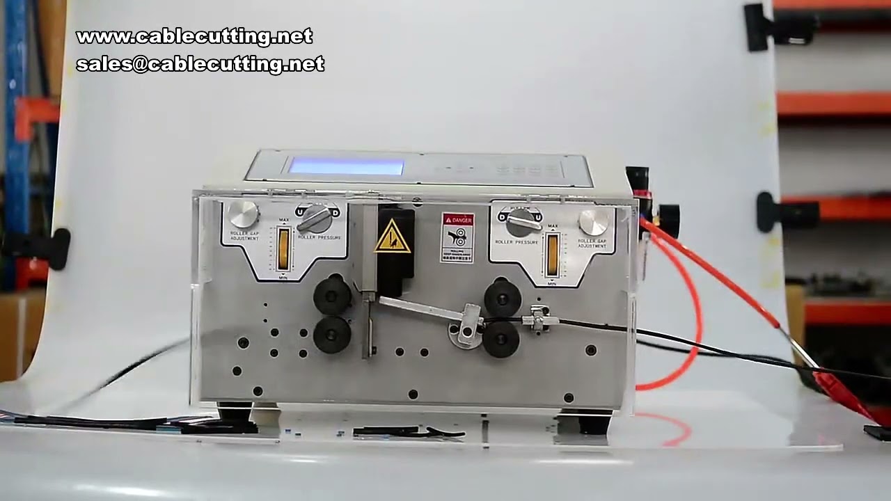 Automatyczna maszyna do cięcia i zdejmowania izolacji 0.1-4.5mm² (AWG 10-28) – 300W, podwójne ściąganie
