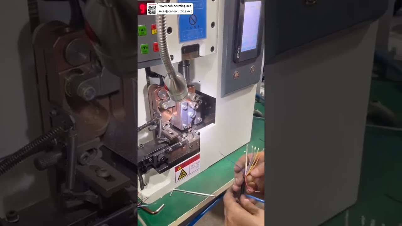 Pure Electric Strip & Crimp Machine  Quiet Pneumatic Free PH 2 0 Terminal Fast Processing