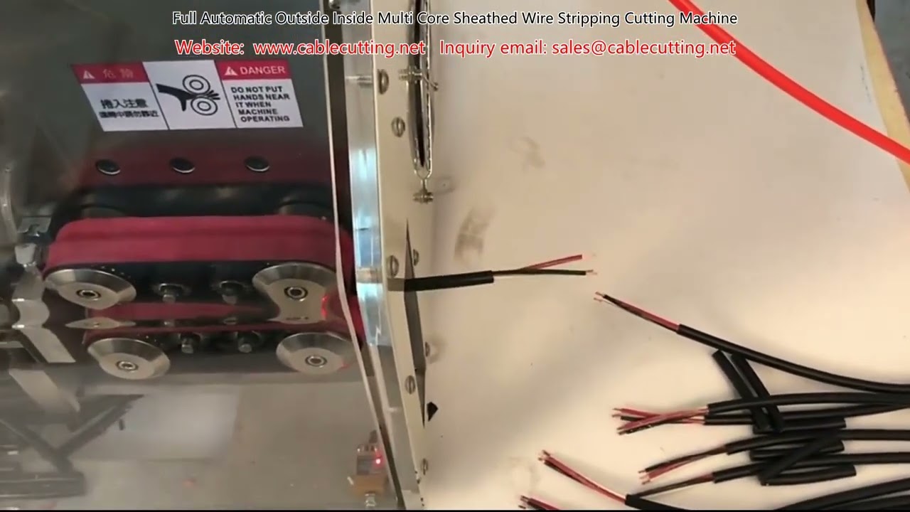 Full Automatic Outside Inside Multi Core Sheathed Wire Stripping Cutting Machine