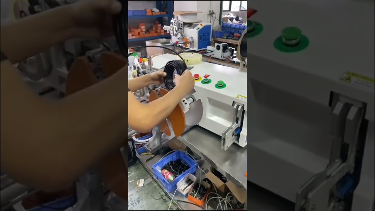 Automatic Meter Counting, Traversing, Cutting, Wire Winding & Tying All in One Machine #machine