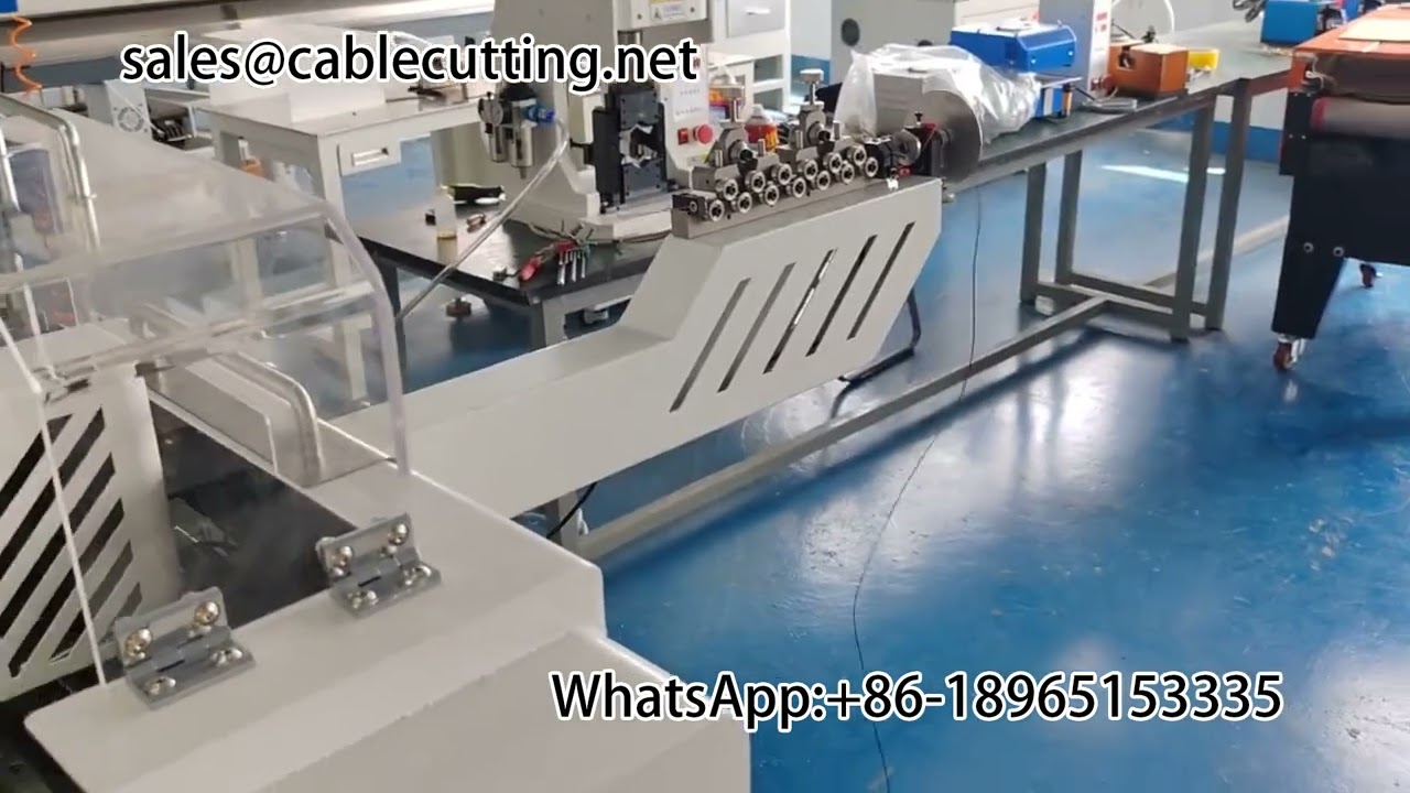 Automatic precision double head termination machine #wire harness equipment #stripping machine #term