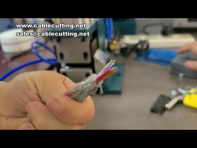 Hot stripping and cutting machine, high temperature scalding and cutting machine with braided mesh d