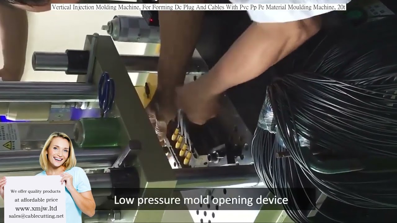 Vertical Injection Molding Machine, For Forming Dc Plug And Cables With Pvc Pp Pe Material Moulding