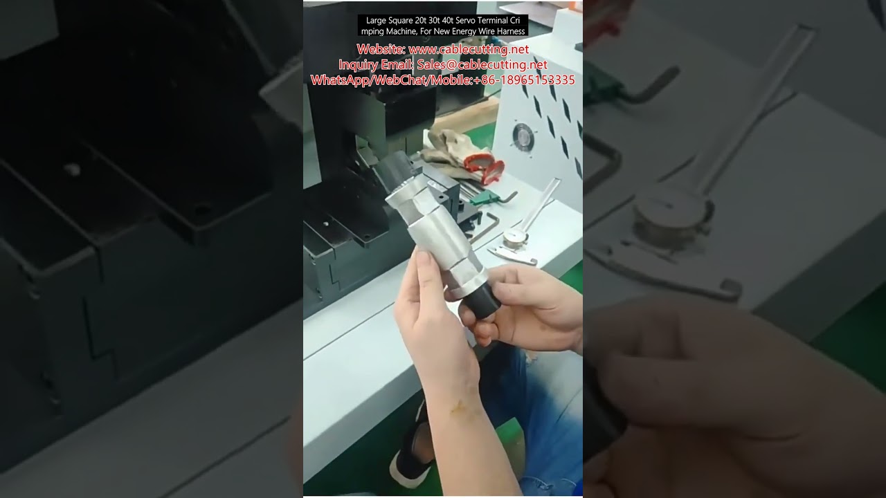 Large Square 20t 30t 40t Servo Terminal Crimping Machine, For New Energy Wire Harness