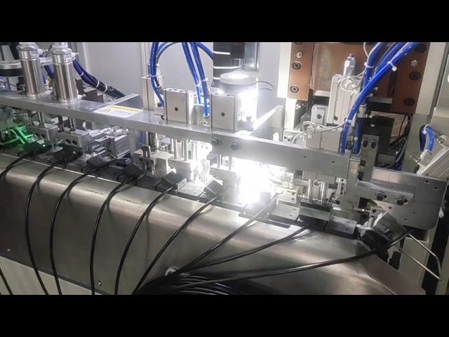 Fully Automatic Three Pin Power Cord Plug Crimping Machine   FrenchBSAmerican Plugs