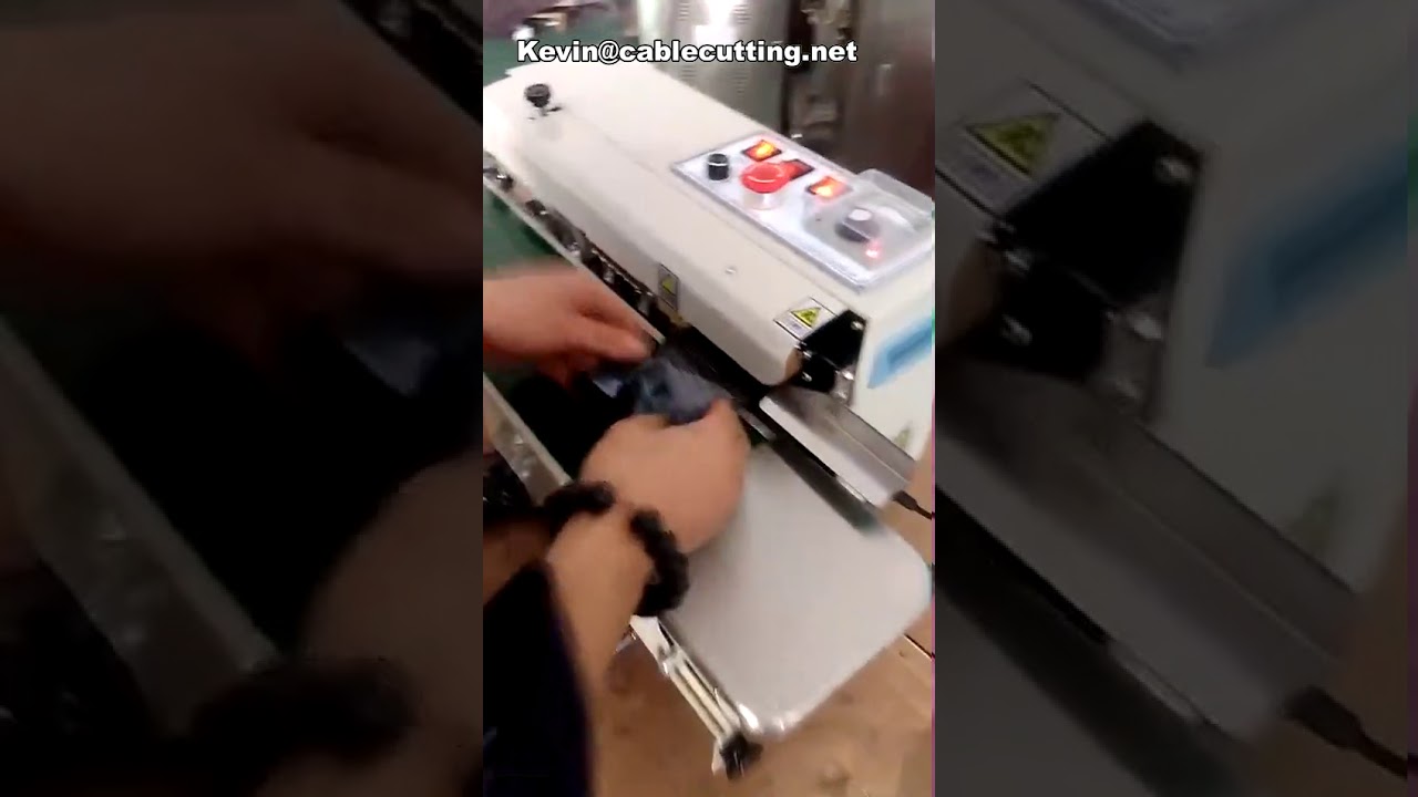 Automatyczna ciągła zgrzewarka do folii aluminiowej, torebek papierowych, membran PVC i opakowań foliowych