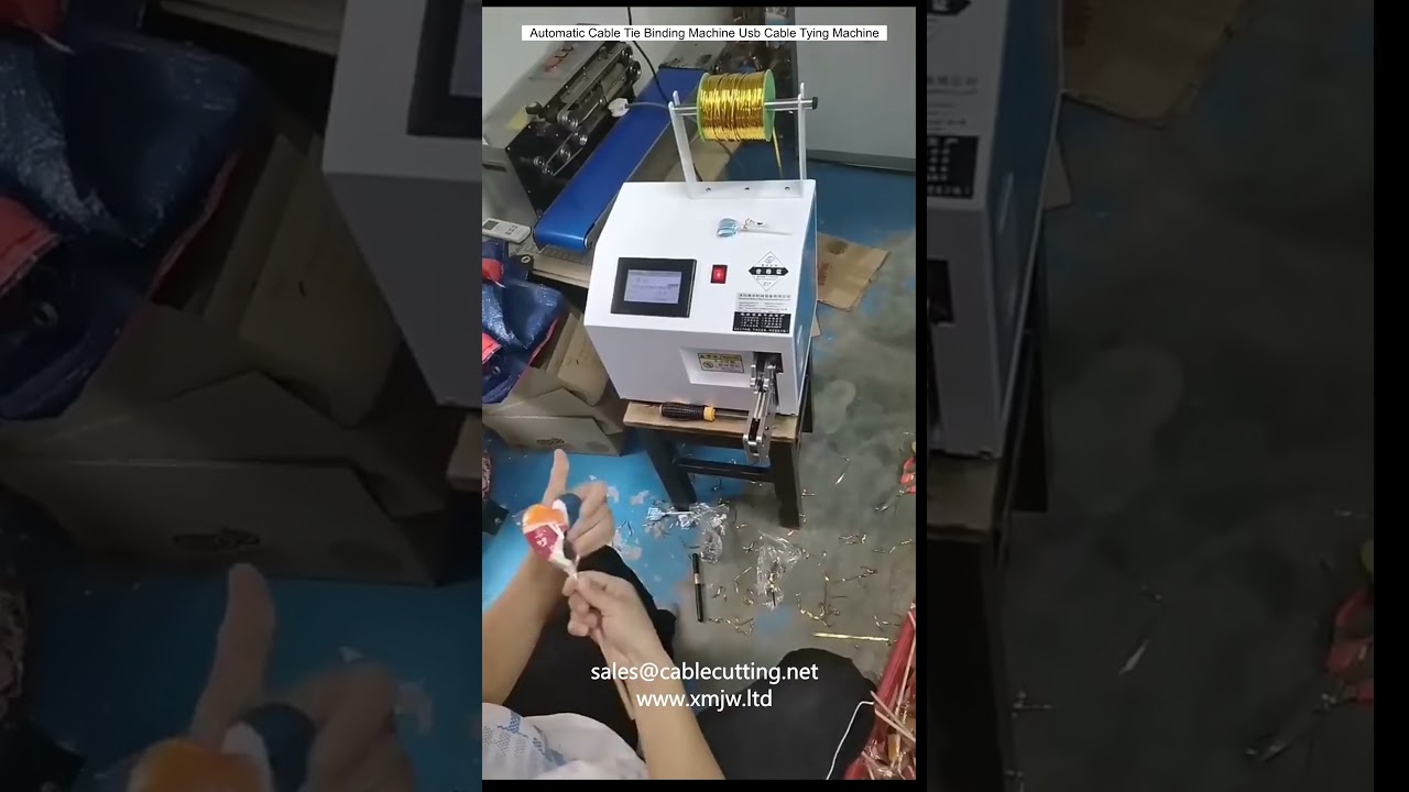 Automatyczna Maszyna do Wiązania Kabli Opaskami | Urządzenie do Wiązania Kabli USB