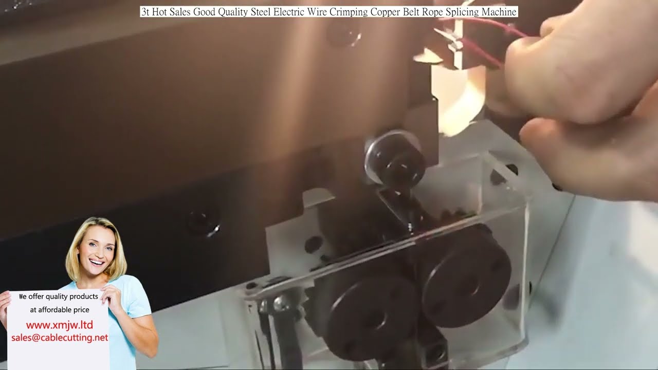 3ton Steel Electric Wire Crimping Copper Belt Rope Splicing Machine