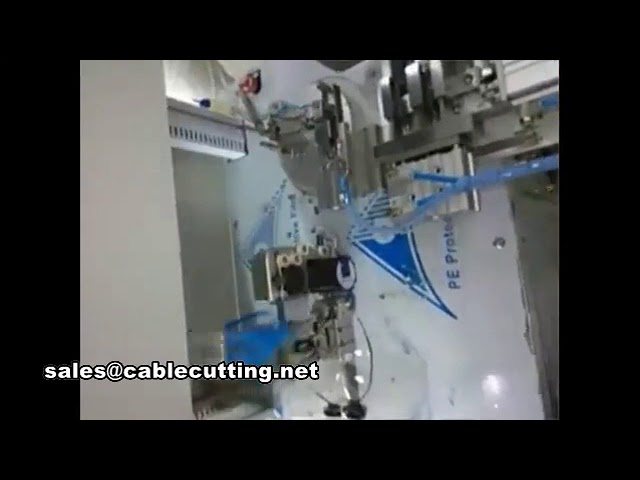 Automatic cutting wire winding tying cable skinning stripping machine