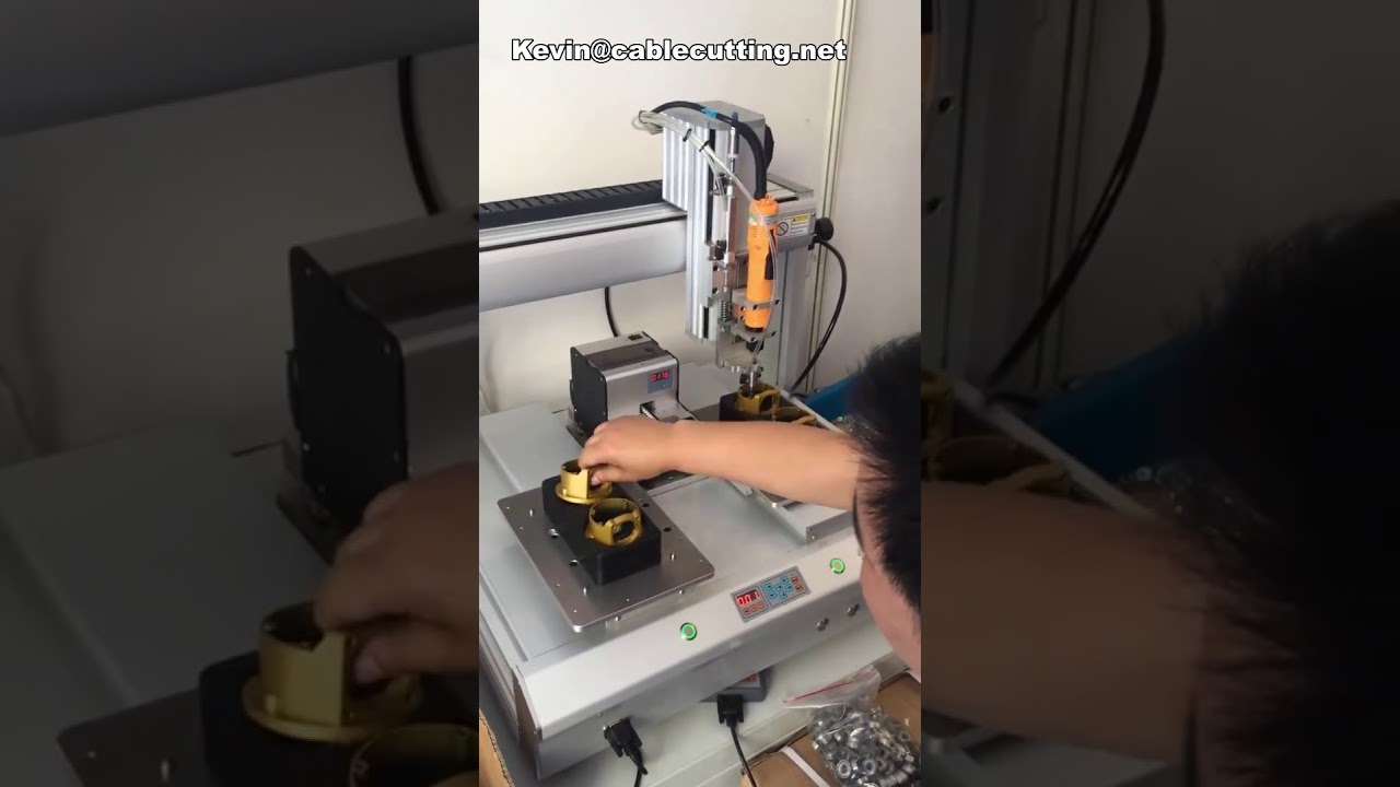 Dwupoziomowy, 4-osiowy, stacjonarny automatyczny robot do wkręcania śrub