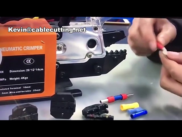 Pneumatic Air Powered Wire Cable Quadrilateral Terminal Crimping Machine Tubular Insulated Tool
