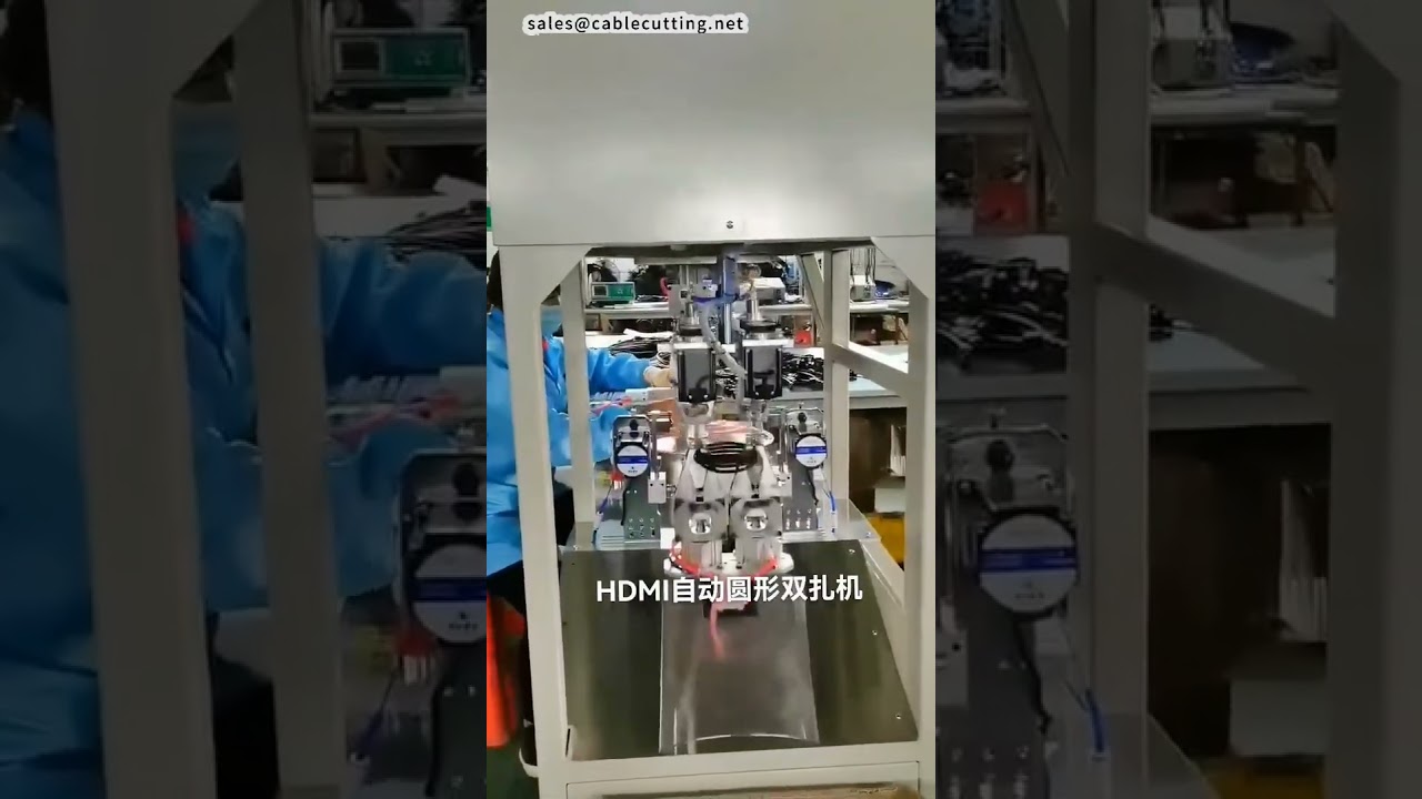 Maszyna do nawijania cewek okrągłych | Nawijarka do kabli HDMI | Automatyka przemysłowa